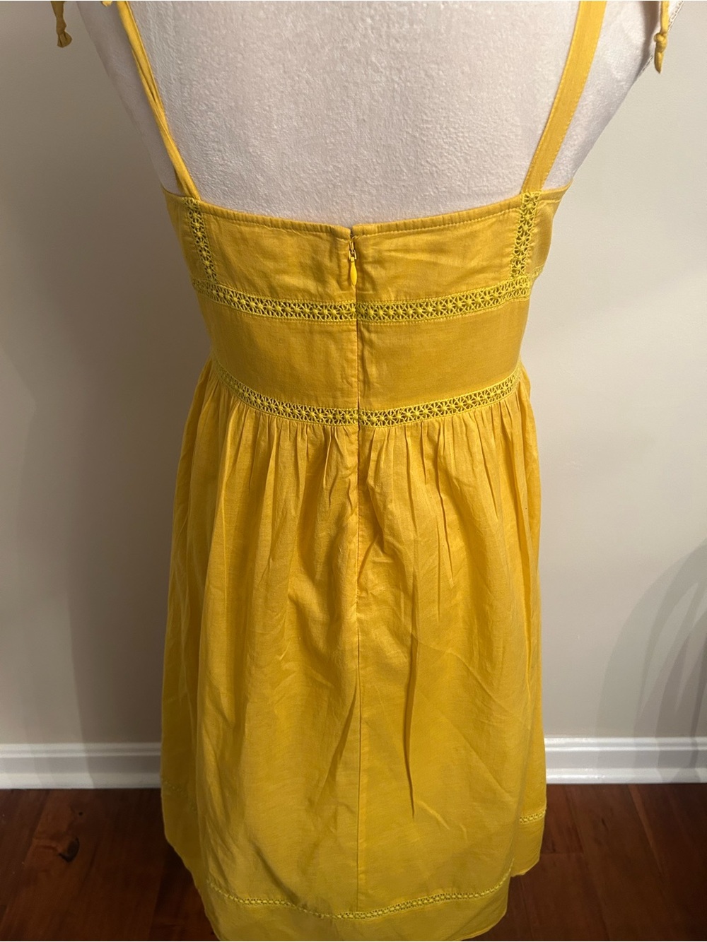 Point Sur Yellow Tie-Shoulder Midi Dress - Size 4 - Excellent Used Condition - Picture 7 of 9